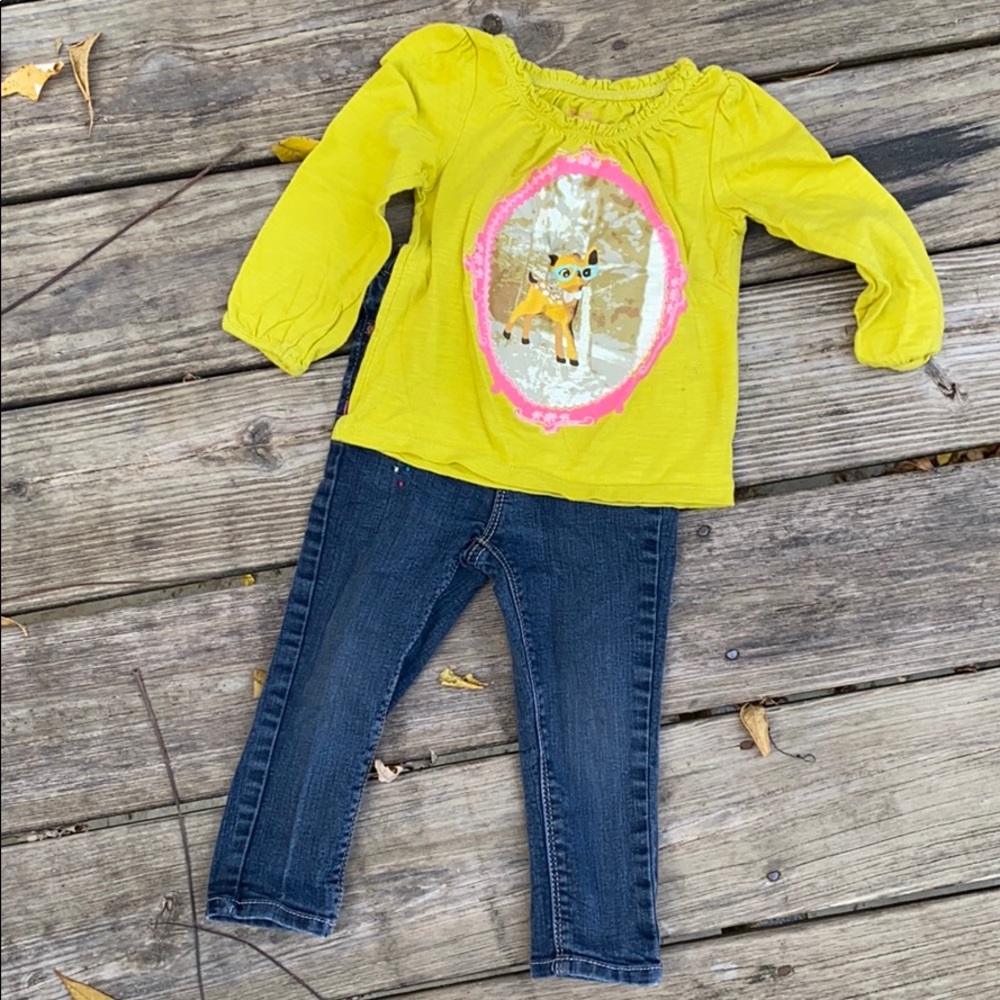 (4/$15) Girls Long Sleeve Shirt and Jeans 24 mon